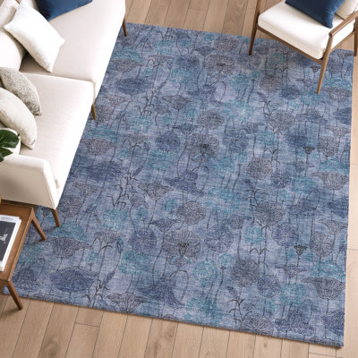 Premium Machine Washable Mayfield AMF2128 floral Rug