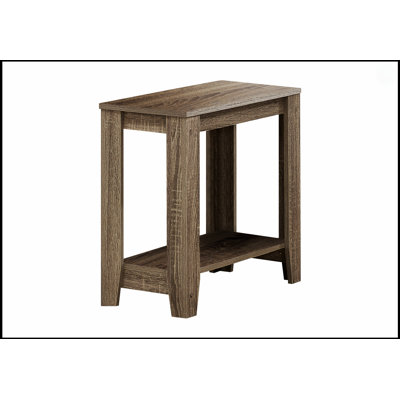 Table d'appoint polyvalente en stratifié gris à deux niveaux pour le salon et la chambre à coucher, robuste et élégante