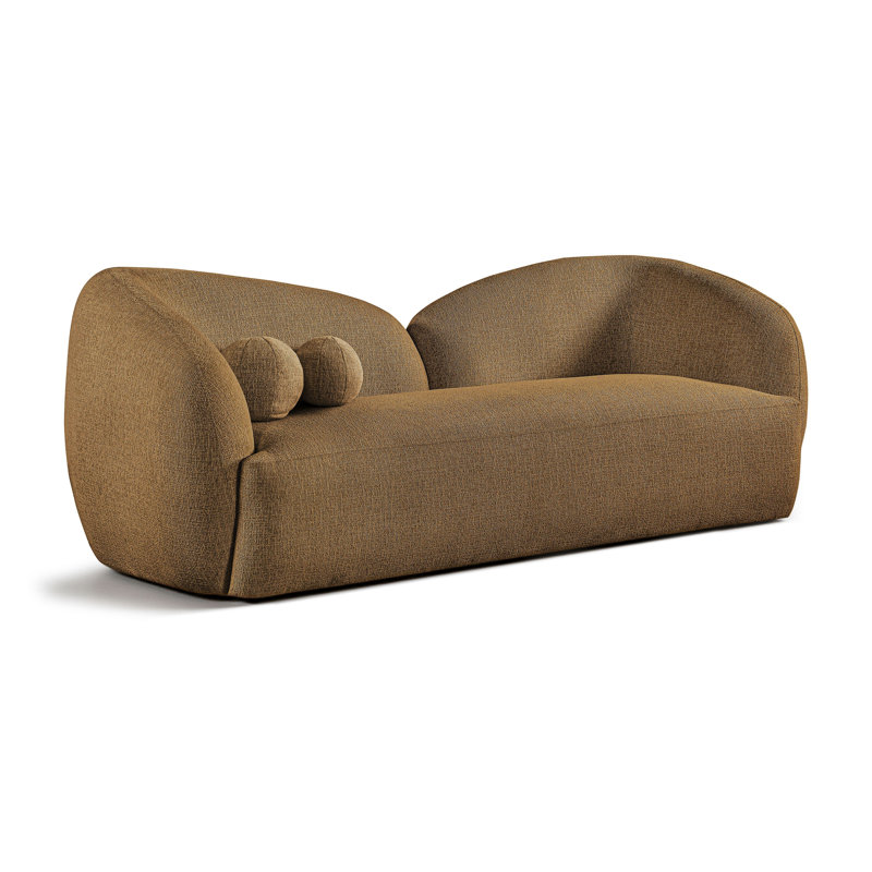 Canapé en tissu 91 po Elowen, Tissu brun