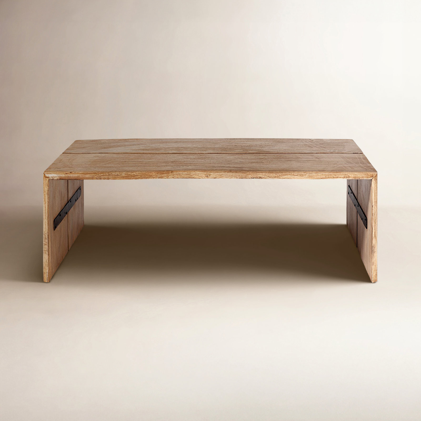 Novato Solid Wood Single Coffee Table, Light Brown