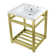 Ceramic Rectangular Console Bathroom Sink with Overflow