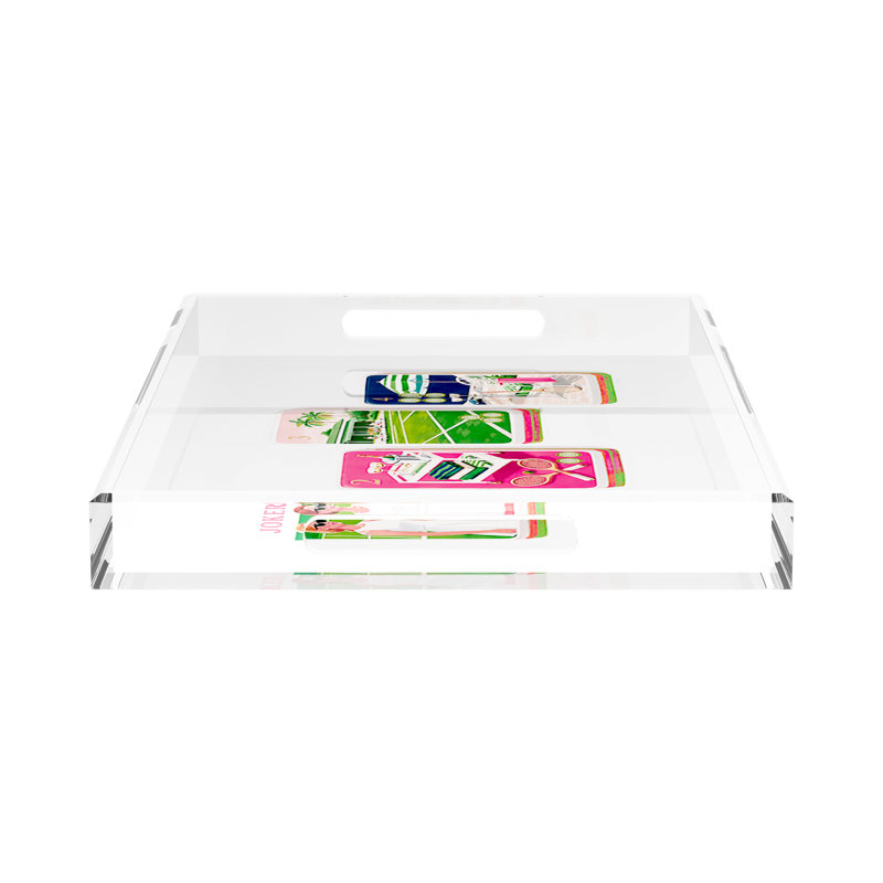 Mahjong Acrylic Decorative Tray, 22.5"W x 14.5"D x 2"H