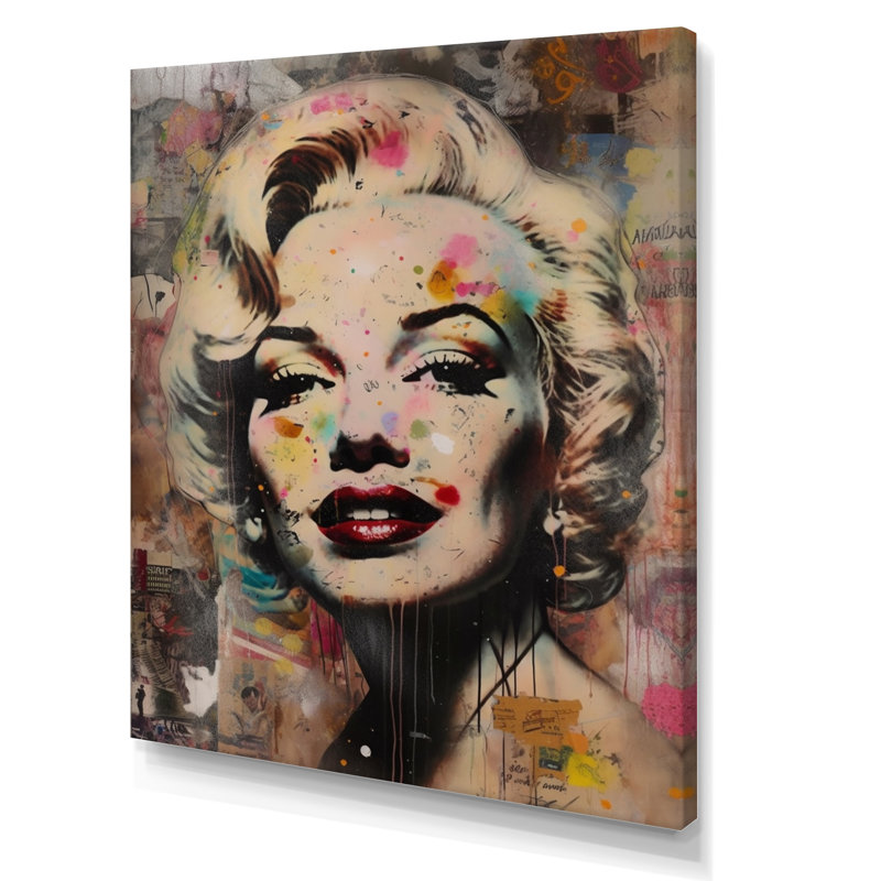 Portrait rétro de Marilyn - impression, Toile tendue, H 40 po x l 30 po x P 1,5 po