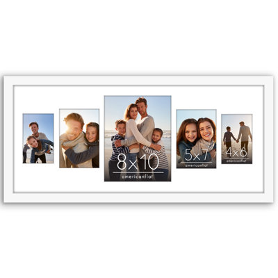 12x28 Collage Picture Frame - Fits One 8x10 Photo, Two 4x6 Photos, And Two 5x7 Photos Or One 12x28 Photo