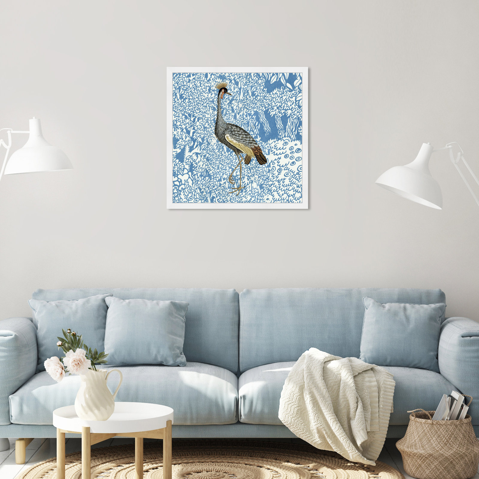 Bird Pose 2 by Oliver Gal, White, 26" H x 26" W x 0.5" D