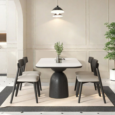 Simple home rectangular dining table set
