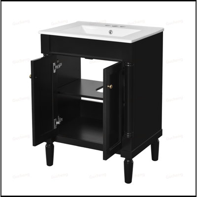 Armoire de rangement de meuble-lavabo 24 po avec lavabo