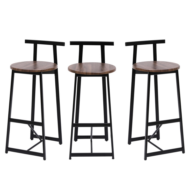De 3 comptoirs, noir et brun noyer. Structure en métal robuste, capacité de 220 lb. Sièges au design ergonomique. Apparence moderne et minimaliste. Polyvalent pour différents réglages. Barre facile à assembler