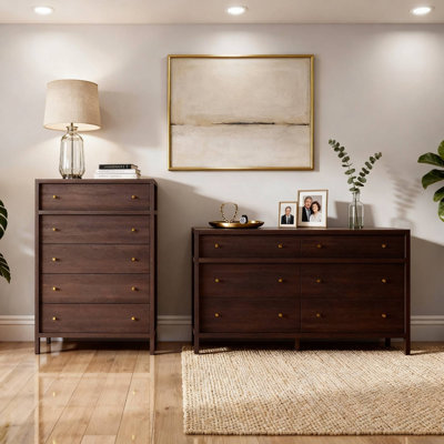 Commode 6 tiroirs 64 "Mid-Century