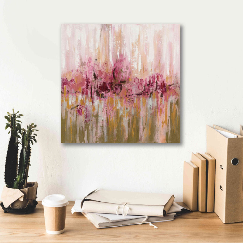 «Pink Reflections» par Silvia Vassileva, art mural sur toile, 37 po x 37 po, H 18 po x l 18 po x P 0,5 po