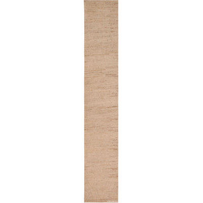Best Modern Moroccan One-of-a-Kind Runner 3' X 18'7" New Age Runner Wool Area Rug in Beige