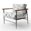 Chaise rembourrée Country Farmhouse - Fauteuil gris avec pétales de pierre-486086209