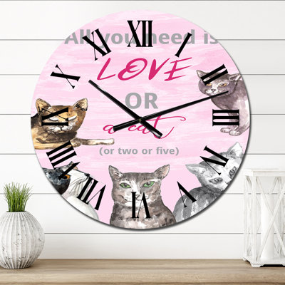 Card for Catlovers - Glam Horloge murale