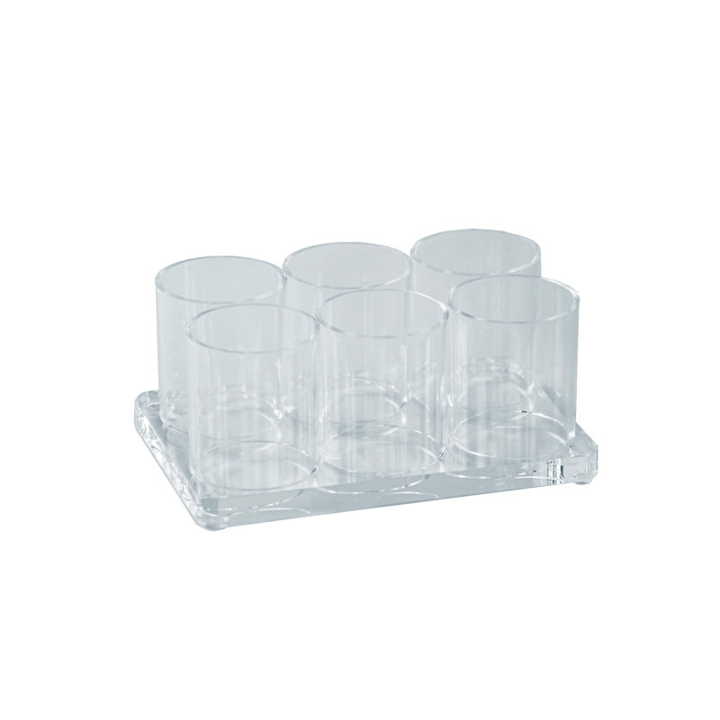 Support de six tasses de luxe en acrylique