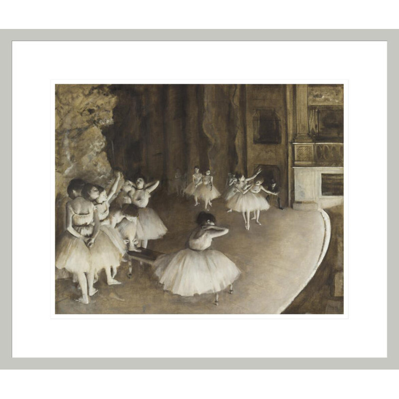 «Ballet Rehearsal on Stage» par Edgar Degas, impression giclée sur cadre, H 17,75 po x l 20,81 po