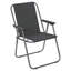 Garden Furniture Set of 4 - Metal Folding Black Chairs and Square Glass Table with Parasol Hole-1593286130