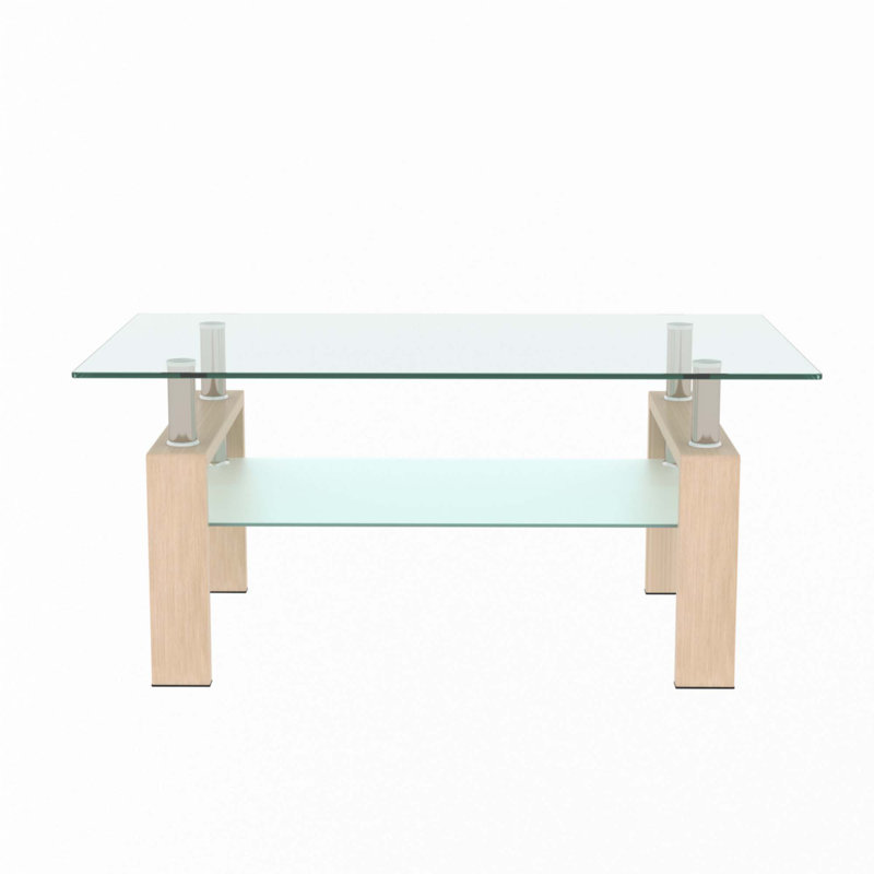 Clear Rectangle Glass Coffee Table