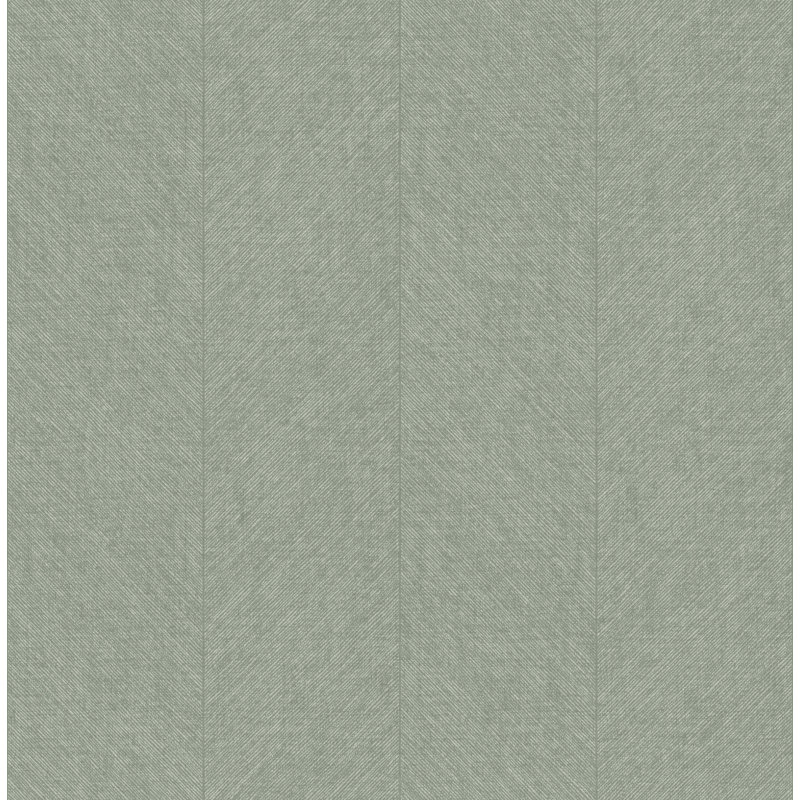 Papier peint à chevrons indigo Kallam, Vert