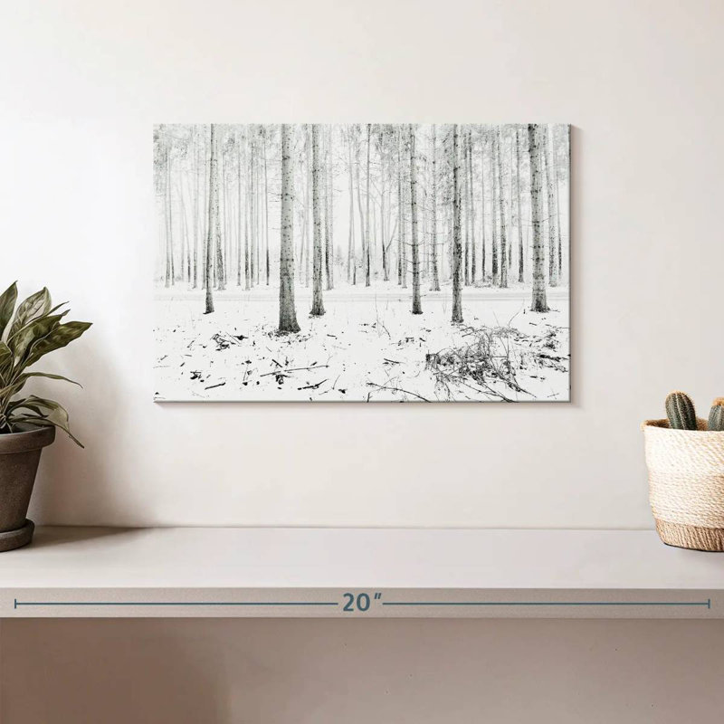 Forêt d'hiver Harnek Langenargen, H 8 po x l 12 po