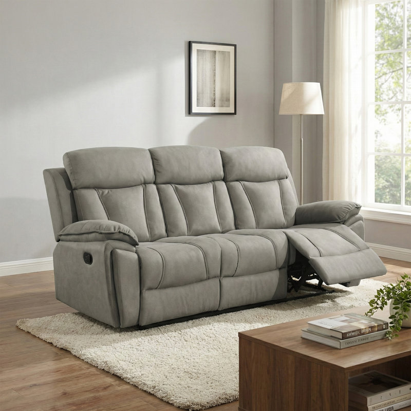 Tairi 3 Seater Reclining Sofa, Grey