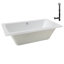 Baignoire de trempage en acrylique 66 po x 34 po, drain inclus-97544387