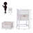 1-Drawer Nightstand with Two Removable Baskets, Storage Bedside Table