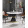 Ryding Modern Round Sintered Stone Dining Table with Rotating Tray