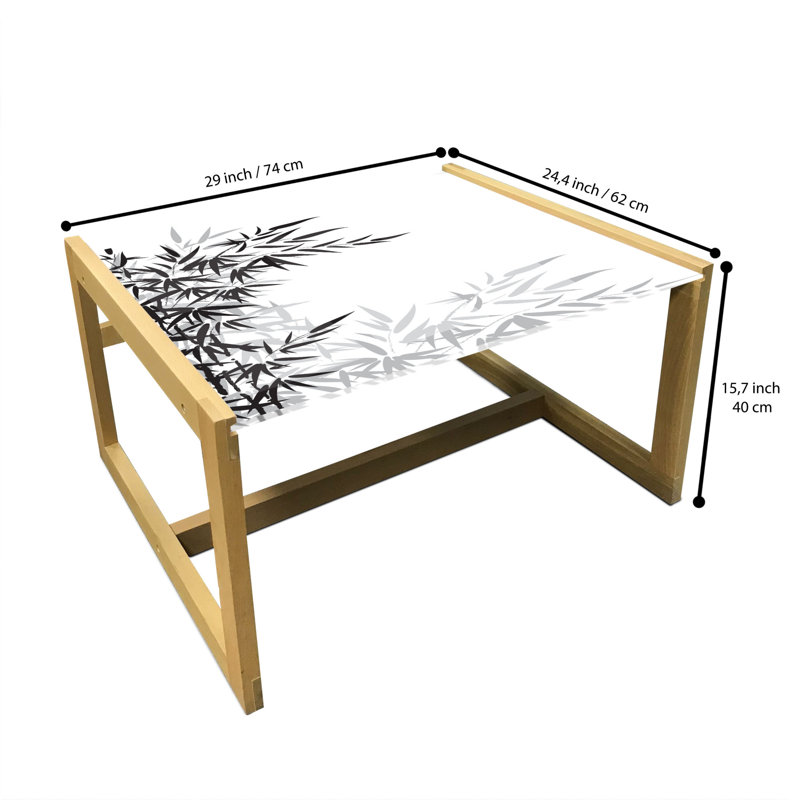 Jacbo Trestle Coffee Table, 40cm H x 74cm W x 62cm D