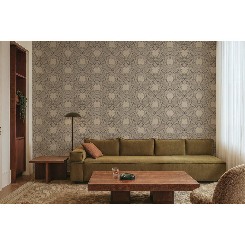 Shadow Leaf Damask - Wallpaper, Sunwashed, Non-pasted, Paper