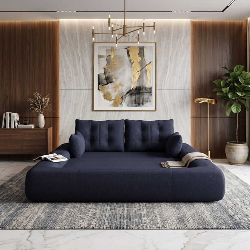 Canapé-lit 78,7 po Sherpa, Dark Blue