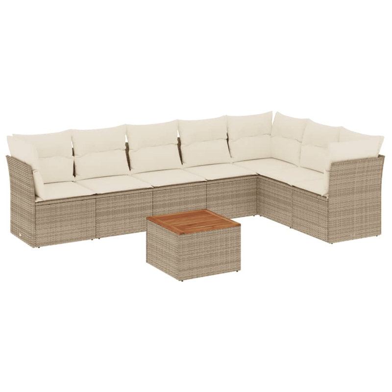 Grand canapé modulaire en rotin PE Vidaxl