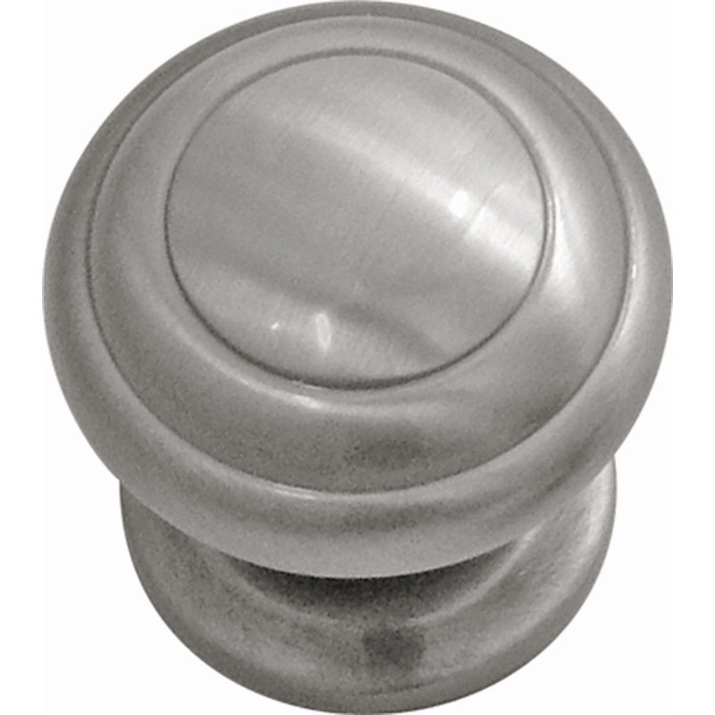 Poignée champignon 1 1/4 po de diamètre, H 1,25 po x l 1,25 po x P 1,13 po, Acier inoxydable
