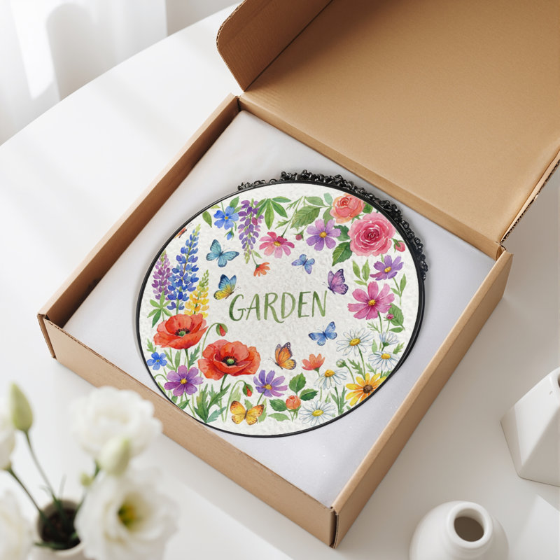 Panneau de vitrail de jardin 12 "H 12", H 12 po x l 12 po