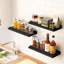 3 tablettes flottantes noires