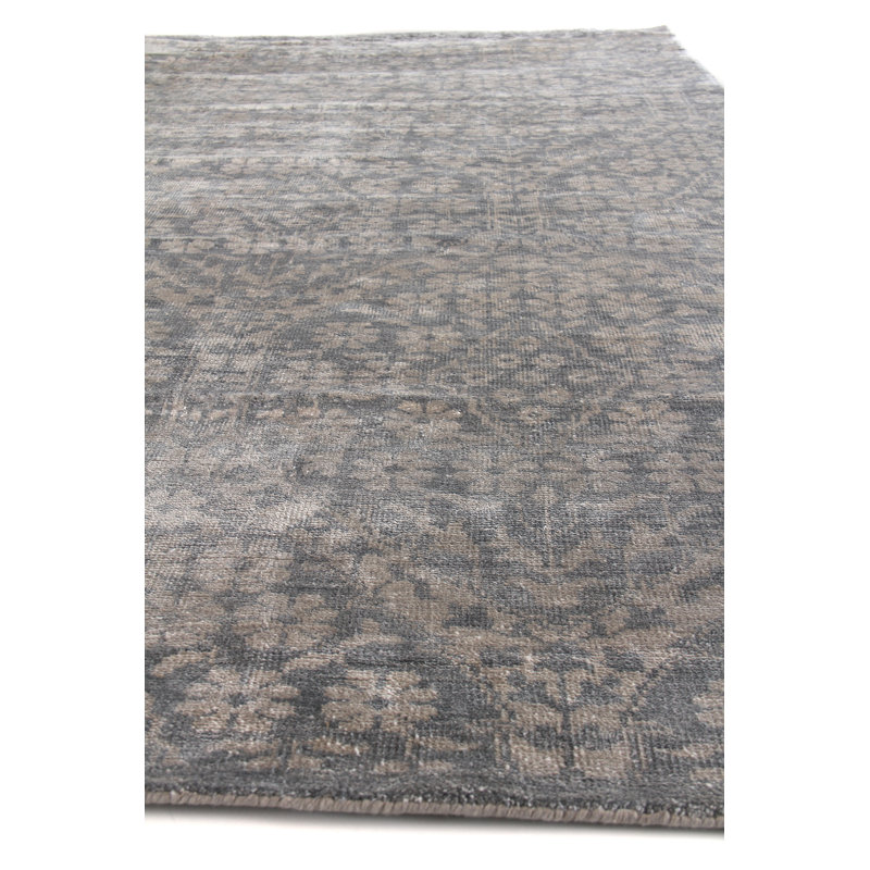 Antique Weave Ikat Area Rug in Gray, Rectangle 10' x 14'