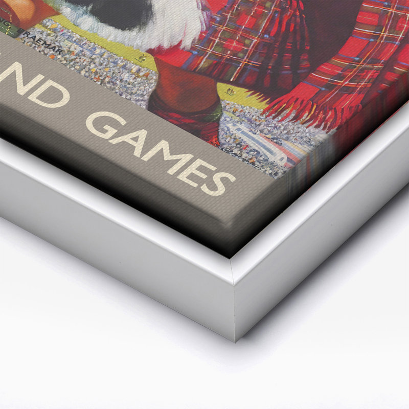 Highland Games Travel By Rails, Canvas, Encadrement blanc, 11"H x 14"W