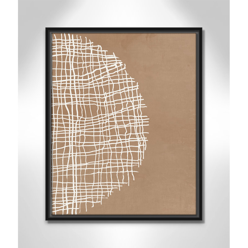 «Basketweave Basket Weave Circle Print» par Tom Reeves, Noir, H 21,5 po x l 17,5 po