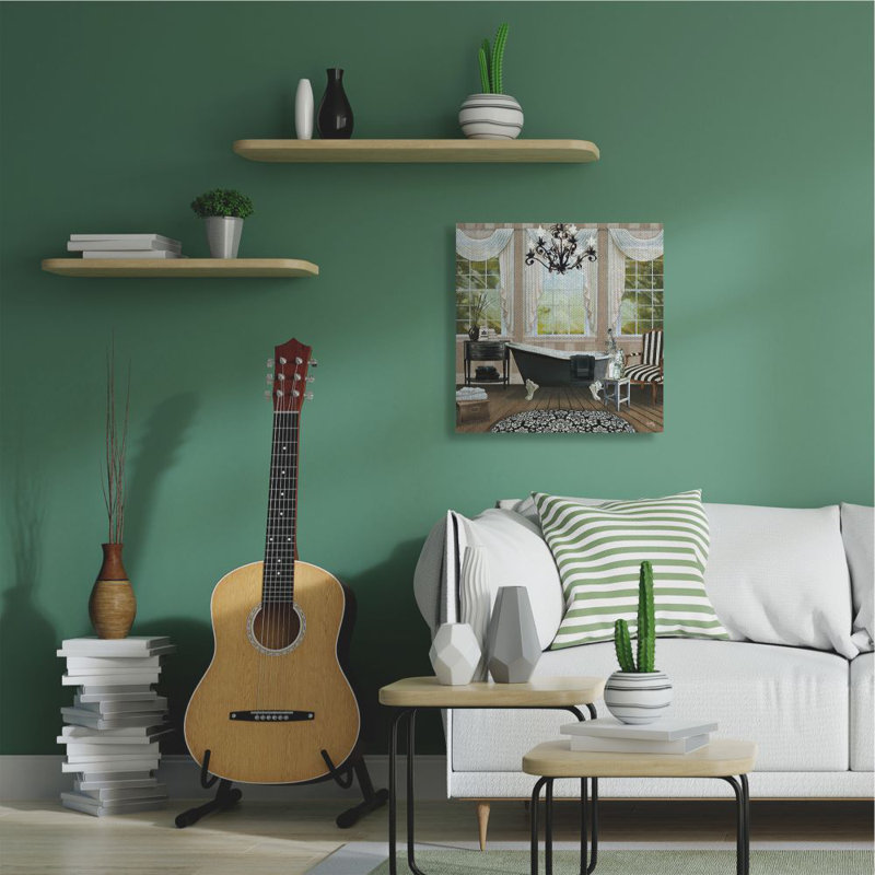 «Elegant Beautiful Bathroom», peinture, Toile tendue, H 30 po x l 30 po x P 1,5 po