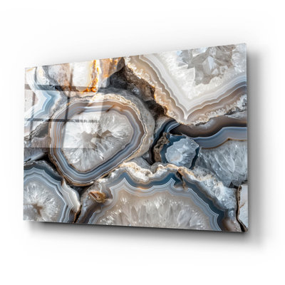 «Shine Of White Quartz» par Svetlana Aleynikova, art mural en verre acrylique
