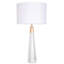 Lampe haute Hoffmann - Base à facettes en cristal - Accents or mat