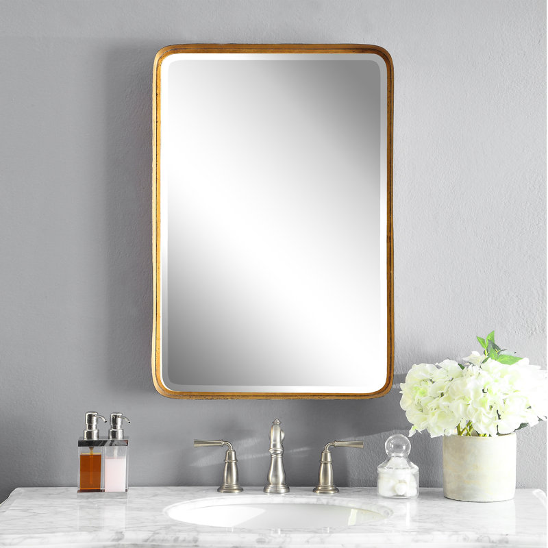 Miroir mural Rylie, Or antique, H 30,25 po x l 20,13 po