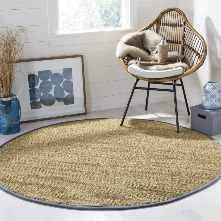 Peetz Natural Fiber Seagrass Solid Color Rug