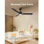 Ventilateur de plafond de 42 po avec éclairage, télécommande, fixation sur tige verticale, silencieux, réversible, 6CCT, à intensité variable, 6 vitesses, réglable, ventilateur de plafond avec télécommande pour la chambre à coucher, intérieur /-1033068006