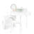Space - Saving Vanity With 360 Rotatable Mirror, 3 Color Led Lights, And Spacious Storage For Beauty Products Modern White Makeup Desk Tri Folding Rotating Lighting, Comfortable Stool