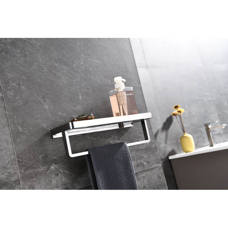 Porte-serviettes mural en acier inoxydable Ancika, Chrome