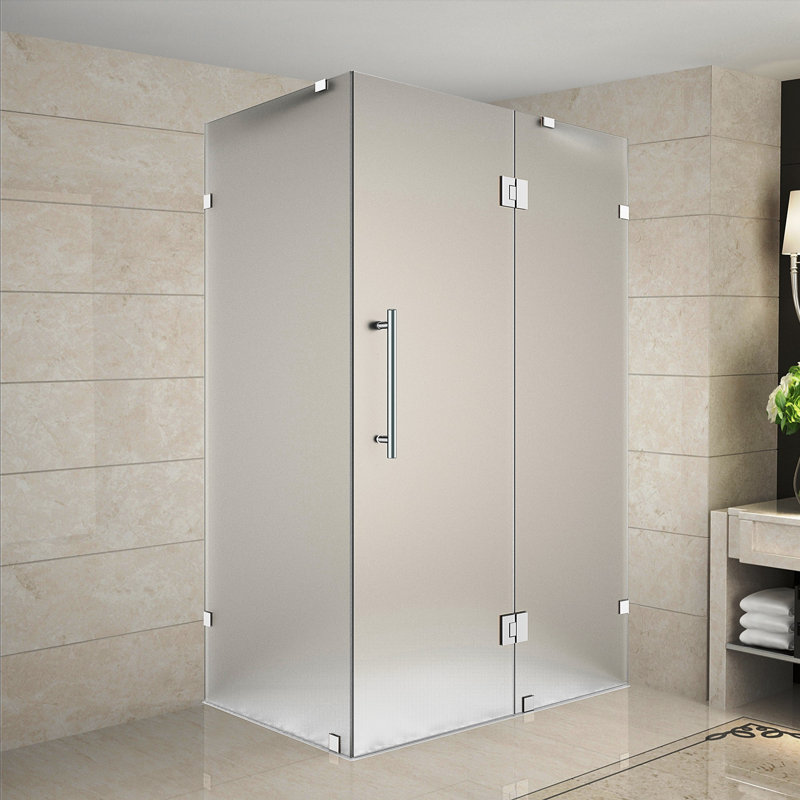 Avalux 36" x 72" Rectangle Hinged Shower Enclosure, Chrome