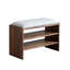 Black Walnut Shoe Changing Stool 8 Pair Solid Wood Shoe Storage Bench