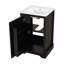 Meuble-lavabo de 20 po avec lavabo, armoire de salle de bain avec porte à fermeture douce, support de rangement et tablette réglable-121709075