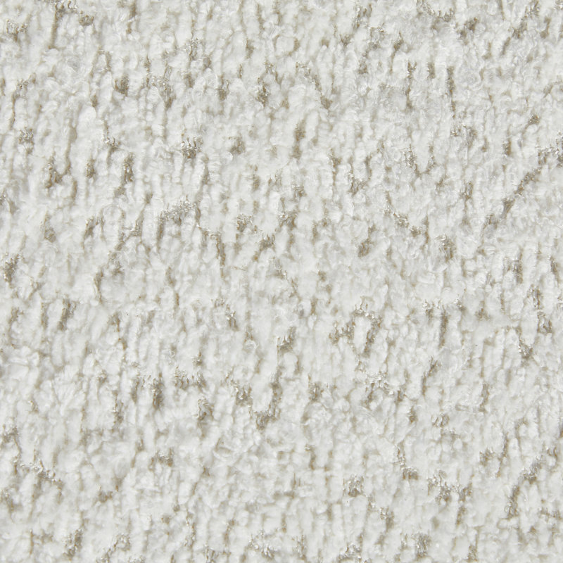 Fauteuil blanc à base dorée avec pivot à 360° en métal, boucle élégante et design ergonomique pour les espaces de vie. Siège confortable et structure en mousse haute densité.