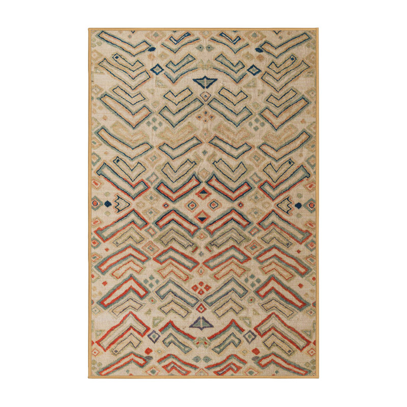 Abstract Indoor Rug, Rectangle 5' x 7'